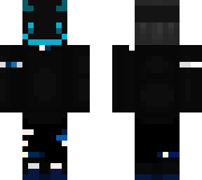 dim with full mask  and dark blue hair