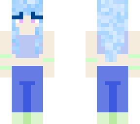 girl with blue hair