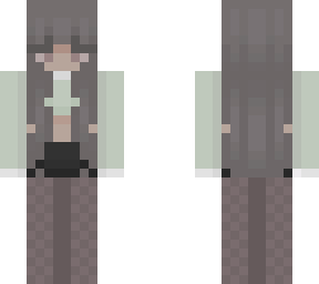 green fishnet girl x