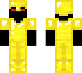 on with gold armor