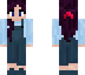overalls girl blue
