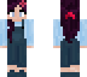 overalls girl blue
