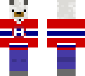 polar bear w/ canadiens jersey