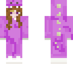 purple and brunette dino