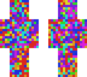 rainbow glitch character