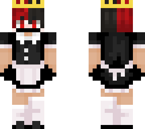 red  hair emo boy maid