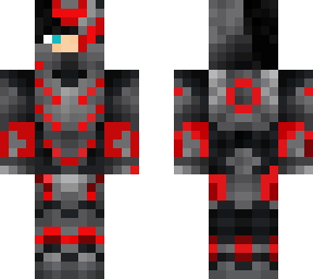 red cyborg man