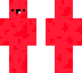 red glitched blob