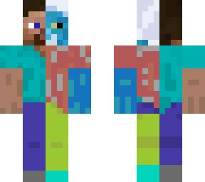 steve, but his right half is inverted