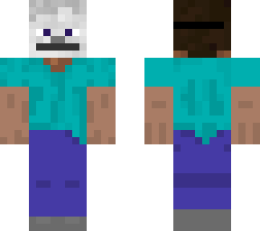steve with skeleton mask