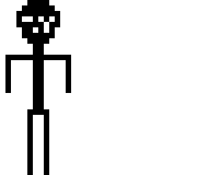 stickman with an open mouth