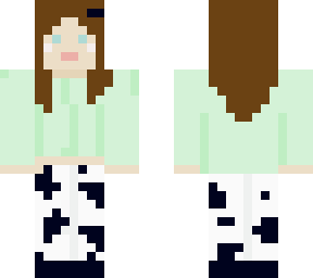 teen girl with cow print pants