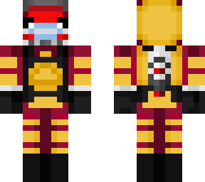 yellow red facemask