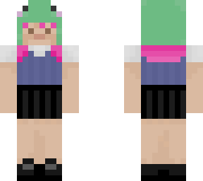 (edited skin) pink hair frog girl