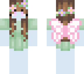 alien girl with fairy wings