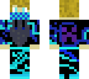 blue and black charecter with sweatshirt and mask (3d version)