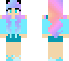 blue cat girl
