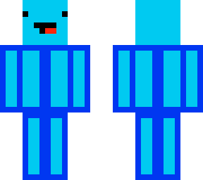 blue outlined skeppy skin