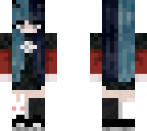 blue split hair e-girl