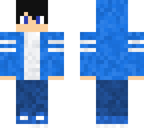 Boy In Blue Striped Sweater | Minecraft Skin