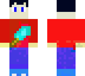 boy with diamond shovel
