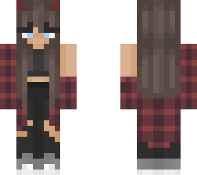 flannel girl w/devil horns