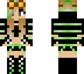 girl with black-green hood