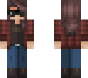 girl with plaid shirt and sunglasses