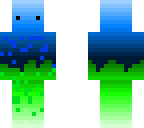 green and blue blob guy