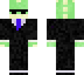 green dino in suit