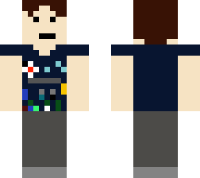 me as a minecraft character wearing my favorite shirt