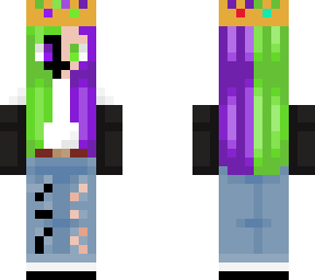 my skin (half ender dragon-human)normal outfit