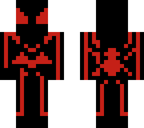 neon red spider man