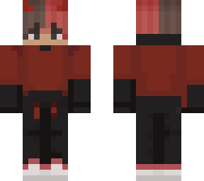 red and brown haired demon alt person woo