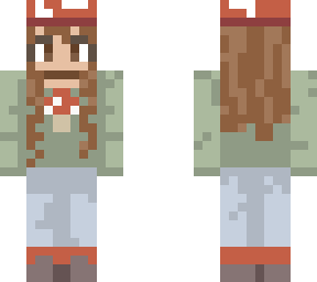simple mushroom girl brown hair cute