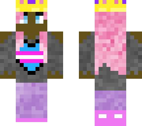 transgender bubblegum hair girl with crown