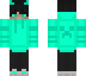 turquosie boy with hoodie