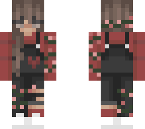 valentines day black rose heart overalls