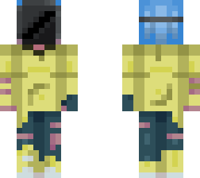 yellow and blue boy with mask