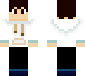 a boy with white hoodie