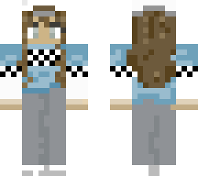 checkered blue pastel girl