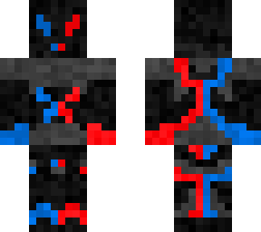 full creeper suit (red/blue)