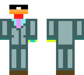 gray suit chicken