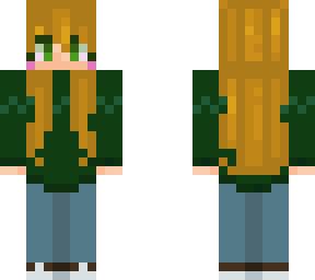 green sweater