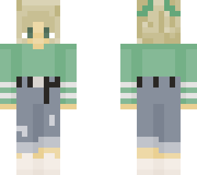 green sweater