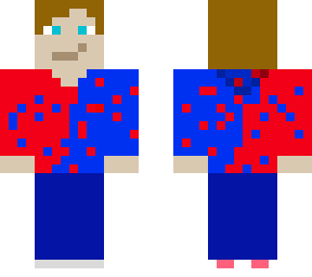 half red half blue