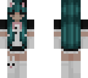 maid girl/teal hair