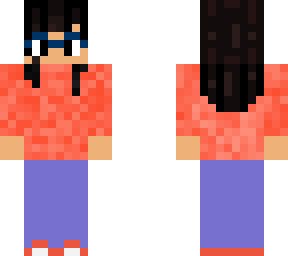 me as a minecraft skin but im a girl (read desc)