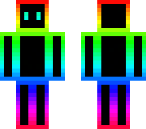 neon rainbow outline guy