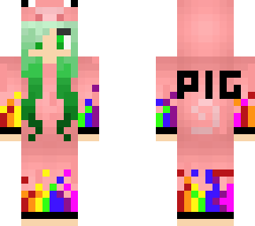 pig onesi rainbow flames